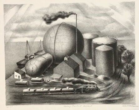 Albert Heckman, ‘Storage Tanks at Rondout’, 1933