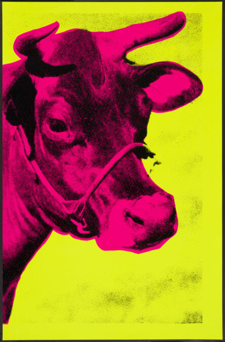 Paul Stephenson, ‘Cow IV- Fluorescent Pink On Fluorescent Yellow’, 2021