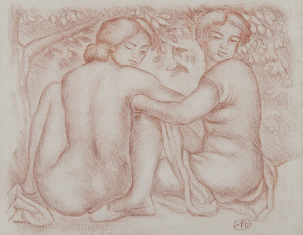 Aristide Maillol, ‘Deux jeunes femmes sous un arbre’, Unknown