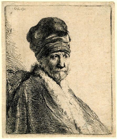 Rembrandt van Rijn, ‘Bust of a Man Wearing a High Cap’, after 1846