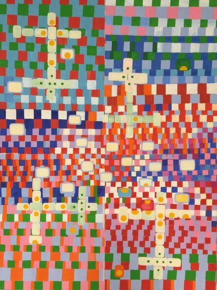 Carol John, ‘Pop Art Oil Painting on Canvas: 'Dominos'’, 2019