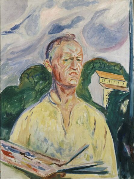 Edvard Munch, ‘Self-Portrait with Palette’, 1926