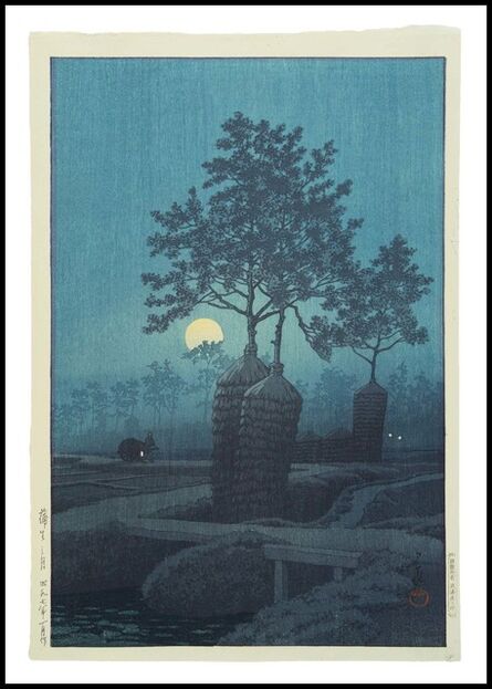 Kawase Hasui, ‘Moon at Gamo’, 1932