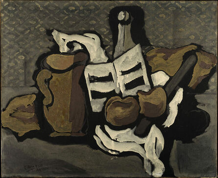 Georges Braque, ‘Cruche, cahier de musique, bouteille’, 1924