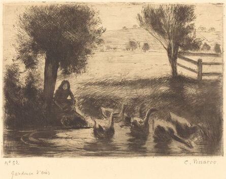 Camille Pissarro, ‘Goose Girl (Gardeuse d'oies)’, 1888