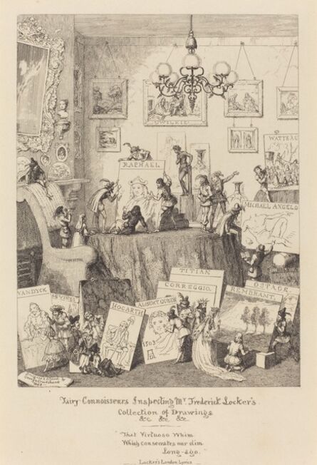 George Cruikshank, ‘Fairy Connoisseurs Inspecting Mr. Frederick Locker's Collection of Drawings’, 1868