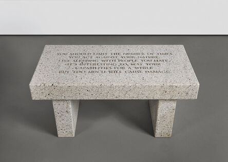 Jenny Holzer, ‘SELECTION FROM THE LIVING SERIES: YOU SHOULD LIMIT THE NUMBER OF TIMES...’, 1989