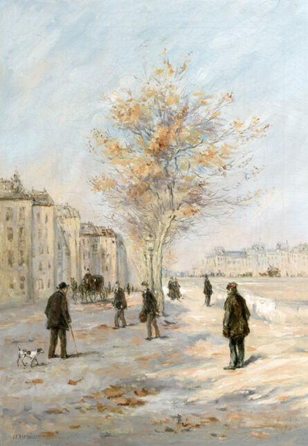 Jean François  Raffaëlli, ‘Dans le parc en automne, Paris (In the Park in Autumn, Paris)’, 1850-1920