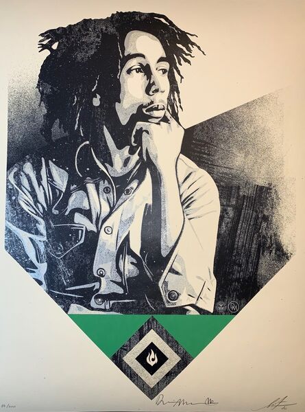 Shepard Fairey, ‘Shepard Fairey To Catch a Fire 2020 Obey Giant Print Bob Marley Tribute Green Edition ’, 2020