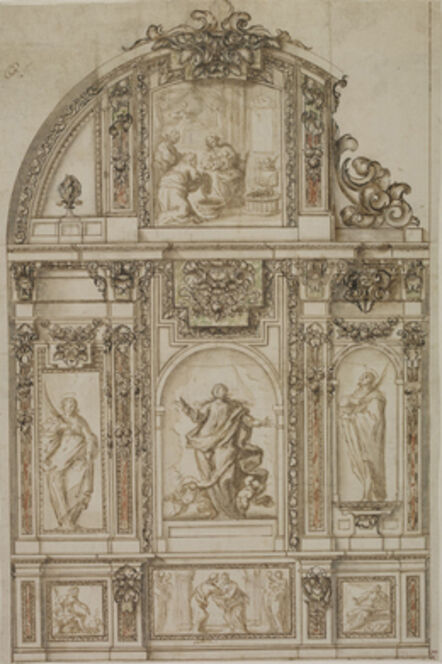 Sebastián de Herrera Barnuevo, ‘Design for a Chapel Altar Wall’, ca. 1650-60
