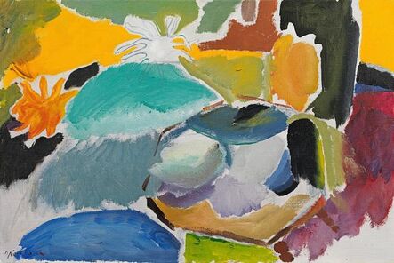 Ivon Hitchens, ‘White Star Dahlia, yellow and green’, 1957
