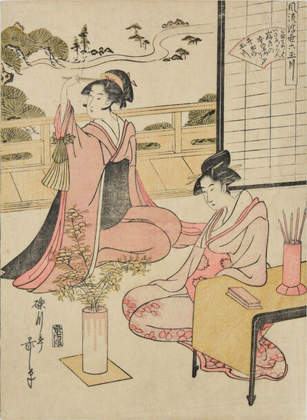 Shikyusai Eiri, ‘Tama River at Ide’, ca. 1795