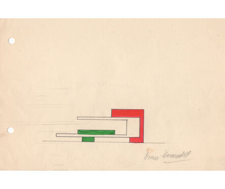 Noemi Escandell, ‘Boceto para estructura Espacios Correspondientes (estructura variable de tres elementos)’, 1967