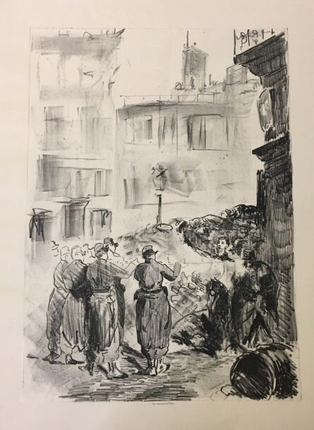 Édouard Manet, ‘La Barricade’, 1871