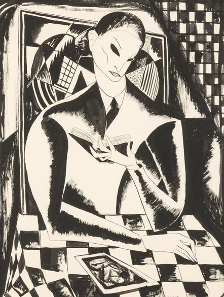 Marcel Dumont, ‘Homme dans interior cubist’, 1955