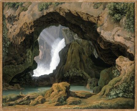 Johann Martin von Rohden, ‘The Grotto of Neptune in Tivoli’, 1812