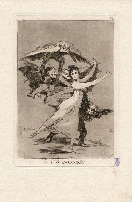 Francisco de Goya, ‘No te escaparás. (You will not escape.)’, 1796-1797