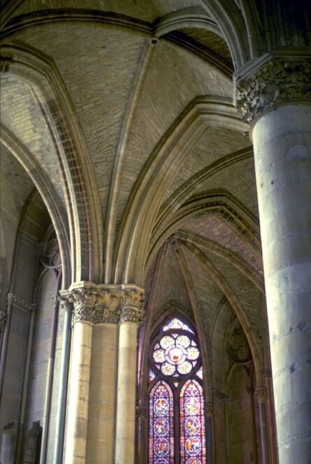 ‘Reims Cathedral: interior, pillars and vaulting of ambulatory’, ca. 1211-1290
