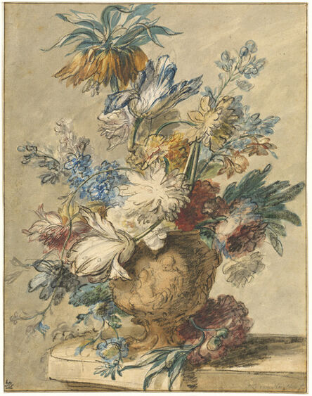 Jan van Huysum, ‘Bouquet of Spring Flowers in a Terracotta Vase’, 1720s