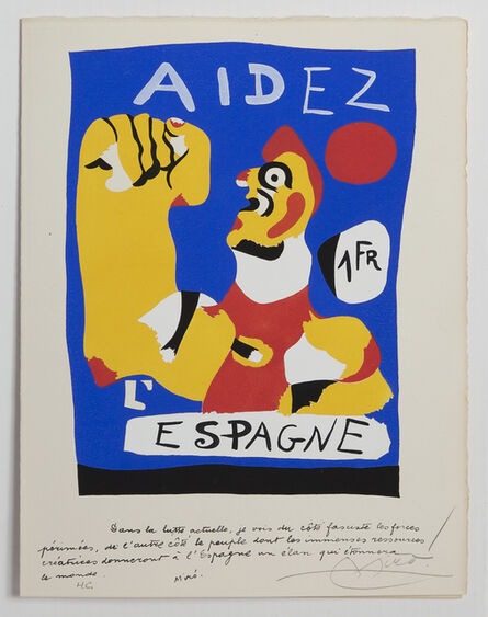 Joan Miró, ‘Aidez L'Espagne (Help Spain)’, 1937