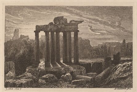 Alexandre Calame, ‘Roman Ruins’, 1845