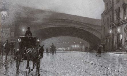 Edward Henry Potthast, ‘High Grade Crossings, South West Railway Over Westminster Bridge Road - East Face’