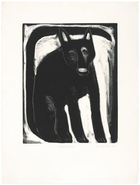 Judy Kensley McKie, ‘Black Dog #1’, 1990