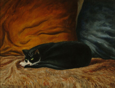 John Steuart Curry, ‘Black Cat Sleeping’