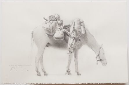 Tim Storrier, ‘Study for 'Equine Impedimenta' - Tully's Burden (off side view RH)’, 2017