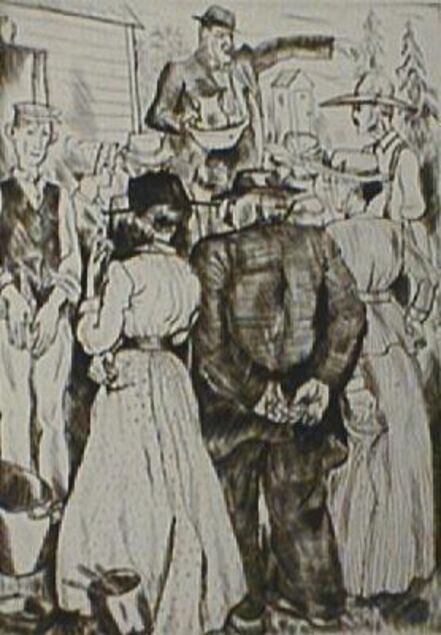 Peggy Bacon, ‘Auction’, 1925