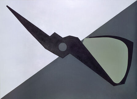 Mao Xuhui 毛旭辉, ‘Black and White Scissors: Half a Pair and Diagonal Line  ’, 2007