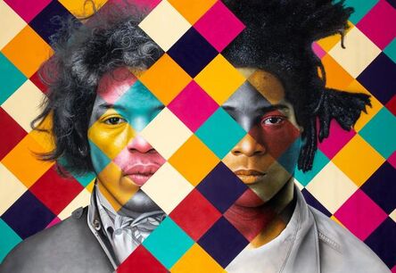 Eduardo Kobra, ‘Clube 27 - Jimi Hendrix and Jean-Michel Basquiat’, 2021