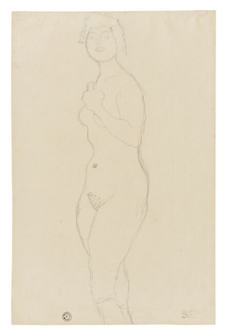 Gustav Klimt, ‘Standing Female Nude, Facing Left’, 1916-17
