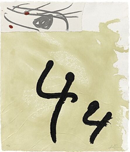 Antoni Tàpies, ‘Aiguafort amb collage’, 1989