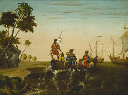 Edward Hicks, ‘The Landing of Columbus’, ca. 1837