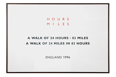 Richard Long, ‘Hours Miles, England’, 1996