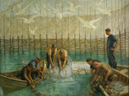 Francis Luis Mora, ‘Seining of the Weir Net’