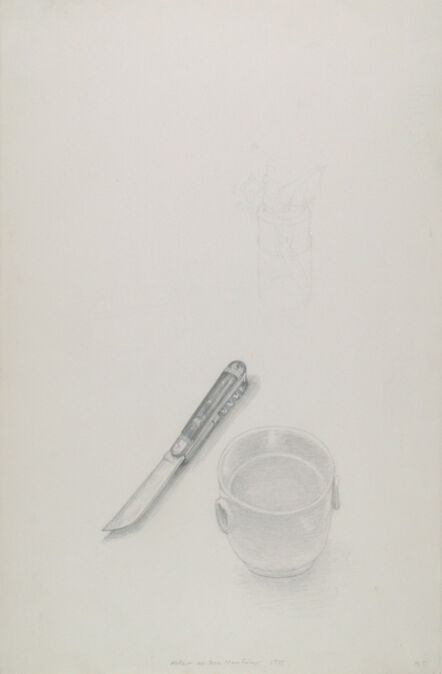 Méret Oppenheim, ‘Kleine weiße Schale und Messer’, 1975
