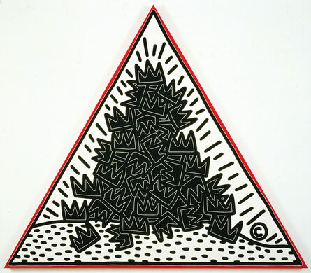 Keith Haring, ‘A Pile of Crowns for Jean-Michel Basquiat’, 1988