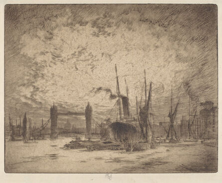Joseph Pennell, ‘Tower Bridge, Evening’, 1905