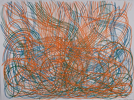 Brian Frink, ‘Deluge Orange and Blue’, 2019