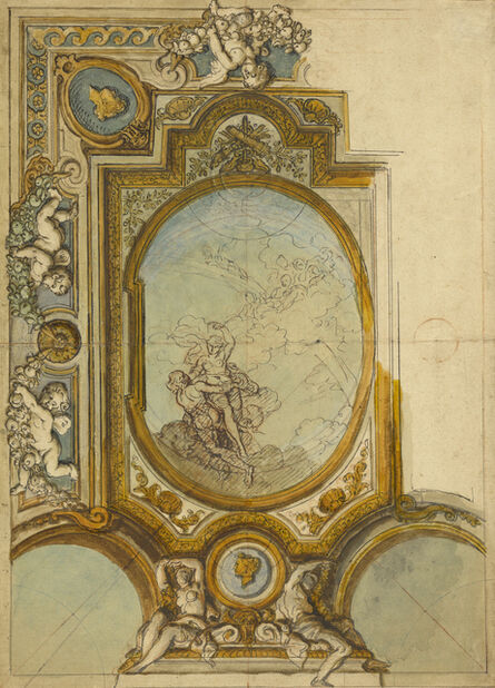 Charles de La Fosse, ‘Studies for a Ceiling Decoration (recto), Studies for a Ceiling Decoration (verso)’, 1680