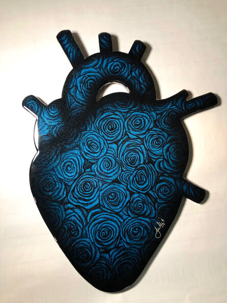 Jenna Morello, ‘Blue Rose Heart Cut Out’, 2020