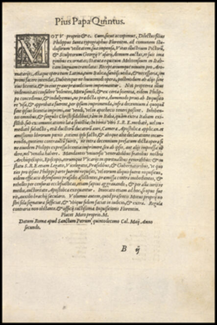 Giorgio Vasari, ‘Page titled Pius Papa Quintus’, 1568