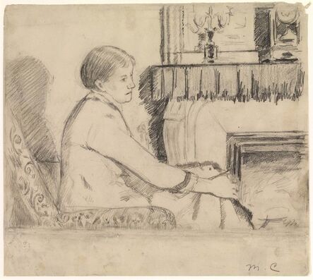 Mary Cassatt, ‘Drawing for "Before the Fireplace"’, ca. 1880 -1882