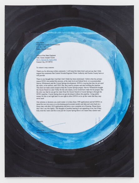 Oscar Tuazon, ‘Chain Letter (Gary Perea) Public Comment, SNWA Pipeline’, 2020
