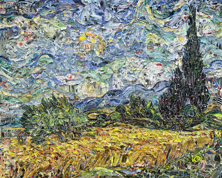 Vik Muniz, ‘Wheat Field with Cypresses, after Van Gogh (Pictures of Magazines 2)’, 2011