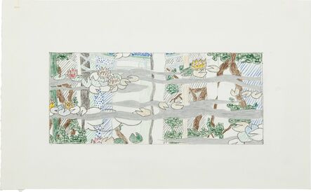 Roy Lichtenstein, ‘Water Lilies Tapestry (Study)’, 1995