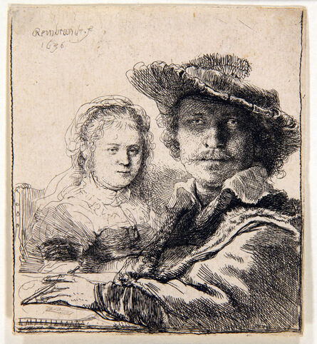 Rembrandt van Rijn, ‘Rembrandt and his wife Saskia ’, 1636