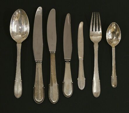 Georg Jensen, ‘Georg Jensen 'Bead' pattern silver cutlery’